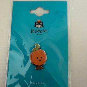 AUTHENTIC Jellycat Official Amuseable Peach enamel pin- NEW- FAST SHIP